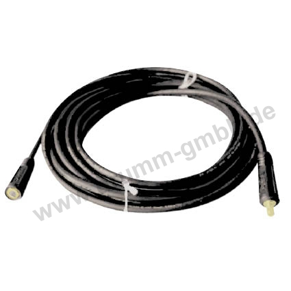 Schweißkabel, Verlängerungskabel PVC komplett montiert 5 m lang 16 mm² mit Stecker SKM 25 BKM 25